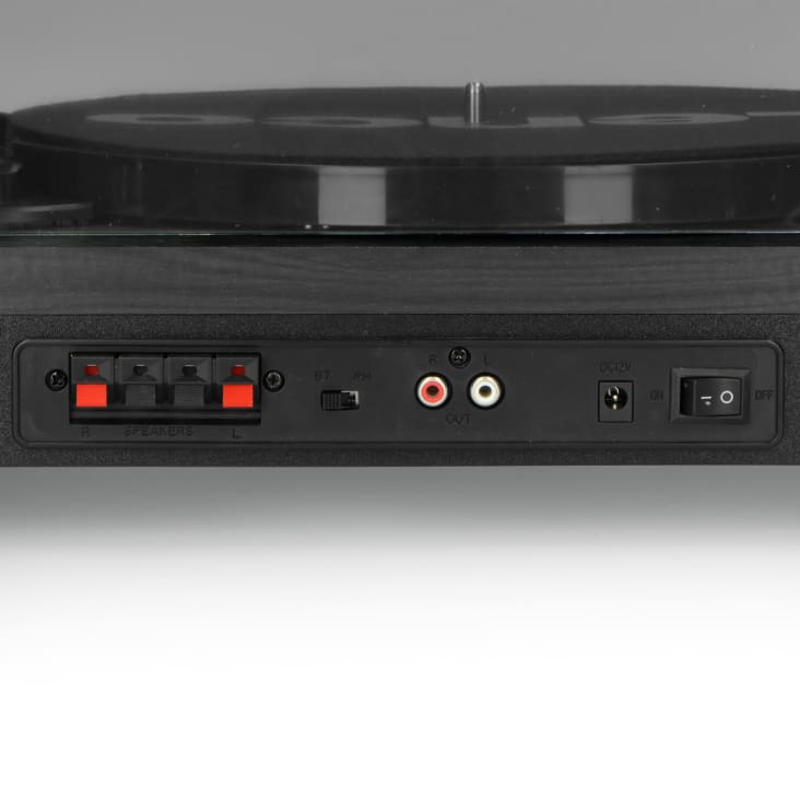 Platine vinyle avec deux haut-parleurs externes noir cropped-6