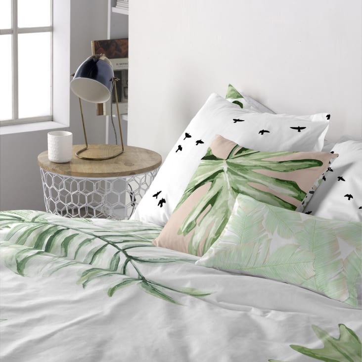 Funda de almohada 100% algodón verde verde 50x75 (x2) [cama 150/160]  DELICATE