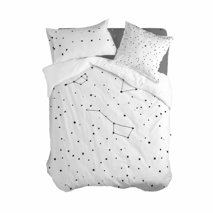 Funda de almohada 100% algodón blanco 45x110 [cama 90] CONSTELLATION