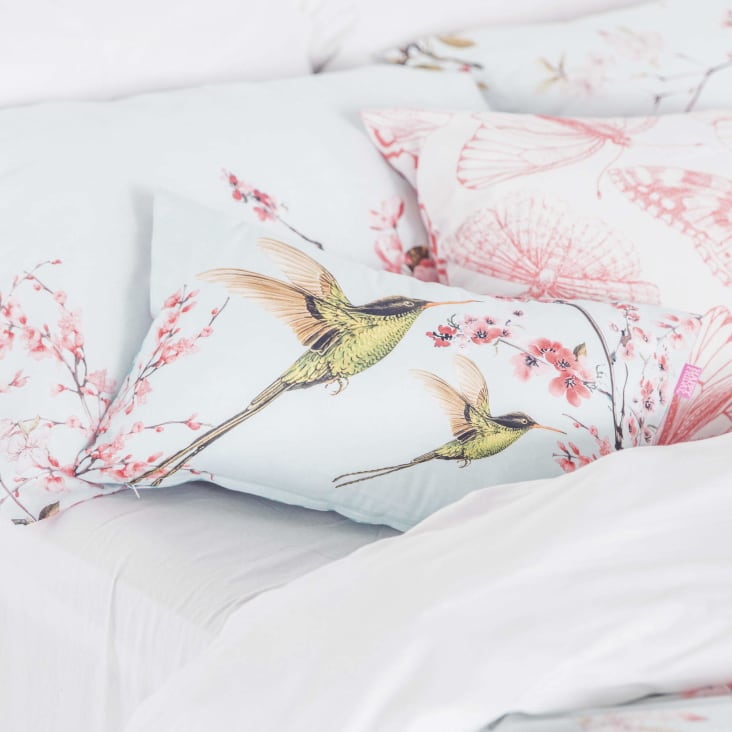 Funda de almohada 100% algodón multicolor 50x75 (x2) [cama 150/160] BIRDS  OF PARADISE