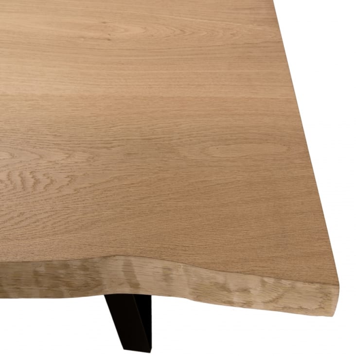 Table à manger bois chêne pieds métal noir L230-Madison cropped-6