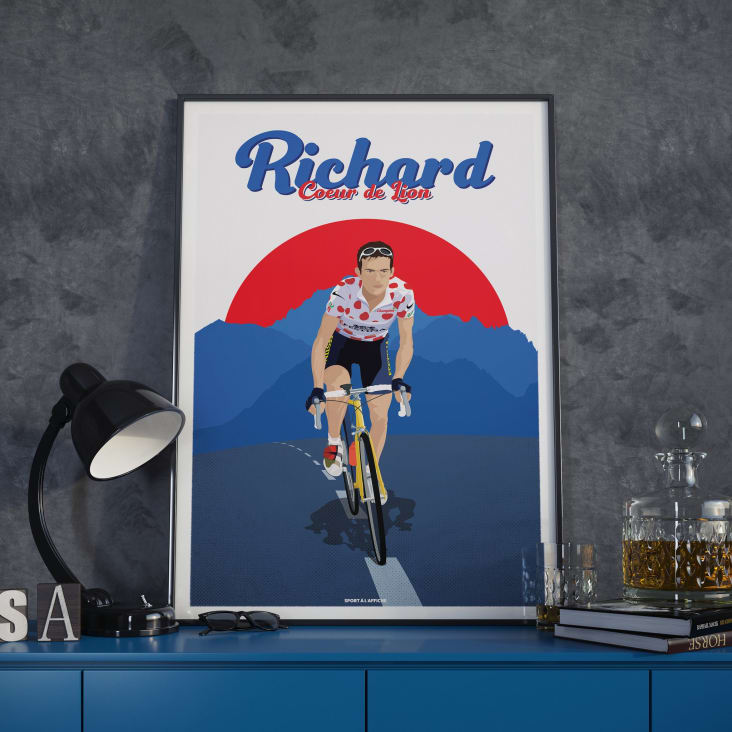 Affiche Cyclisme - Richard Virenque 40 x 60 cm-CYCLISME cropped-5
