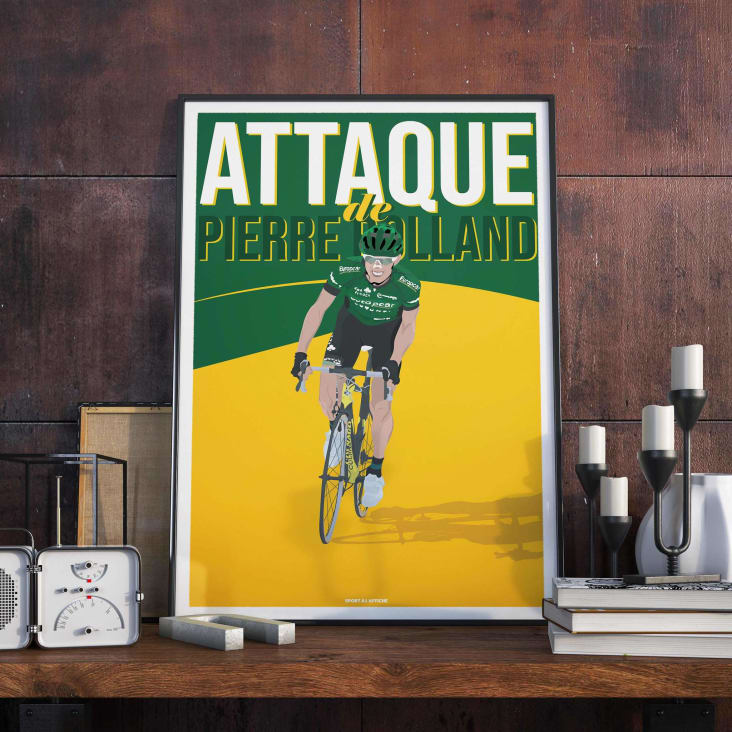 Affiche Cyclisme - Pierre Rolland 40 x 60 cm-CYCLISME cropped-5