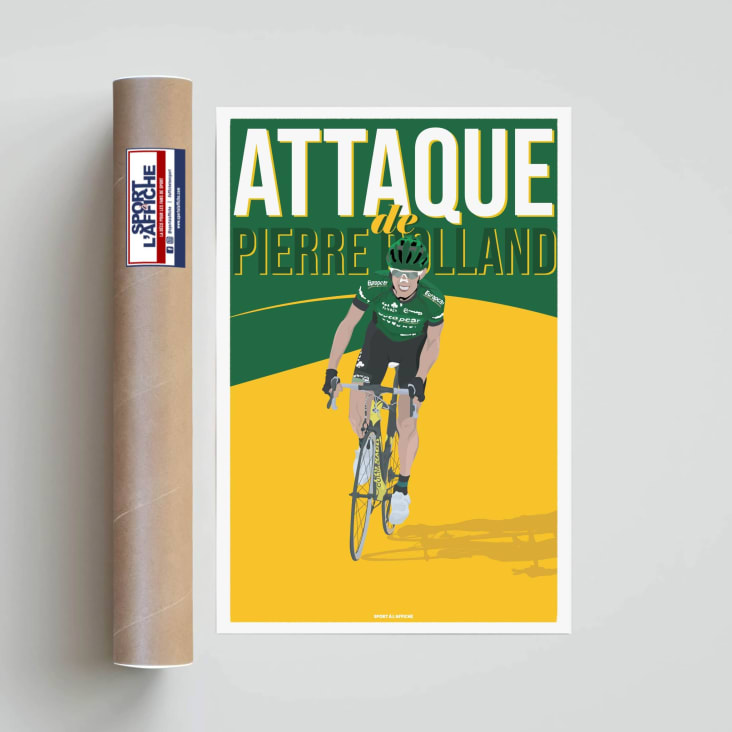 Affiche Cyclisme - Pierre Rolland 40 x 60 cm-CYCLISME cropped-6