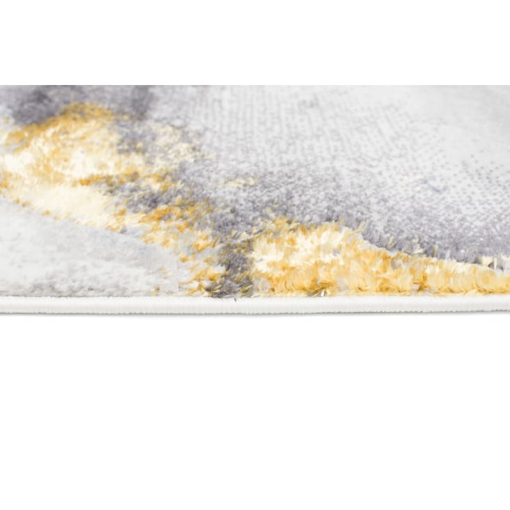 Tappeto salotto crema oro azzurro effetto marmo 120x170 SHINE