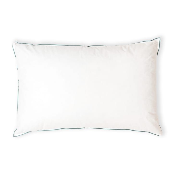 Oreiller Ferme 60x60 Cm DROUAULT - 40% Duvet De Canard Blanc, Maintien Optimal Pour Dormeurs Sur Le Dos, Fabriqué En France