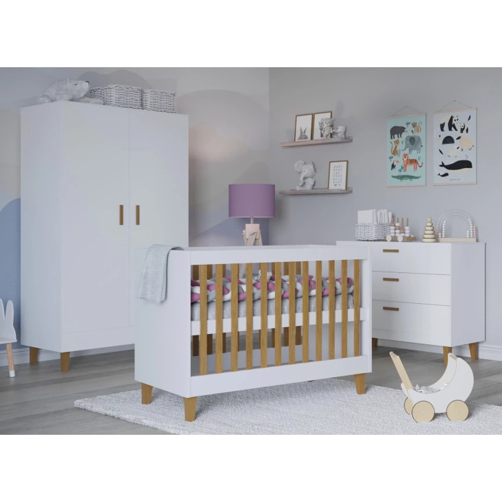 Lit bébé en bois Mountain Blanc (60x120) Micuna - Dröm Design