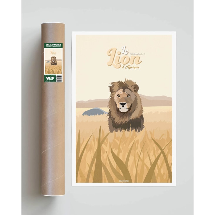 Affiche Animaux - Le Lion d'Afrique 40 x 60 cm-ANIMAUX cropped-6