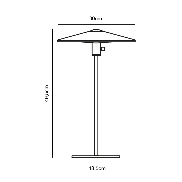 Lampada da tavolo a LED nera con intensità dimmerabile BALANCE