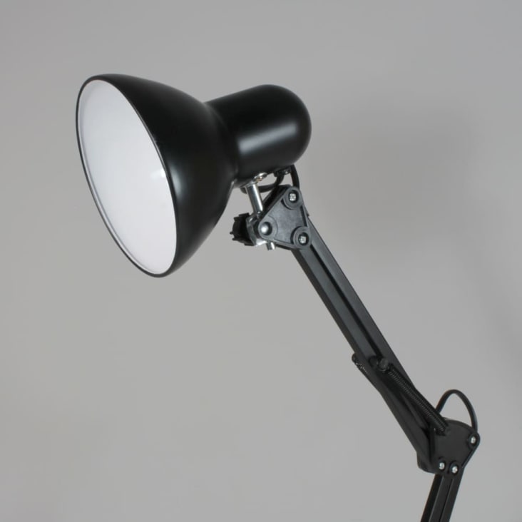 Lampe de bureau articulée rétro en métal noir-AVATI cropped-2