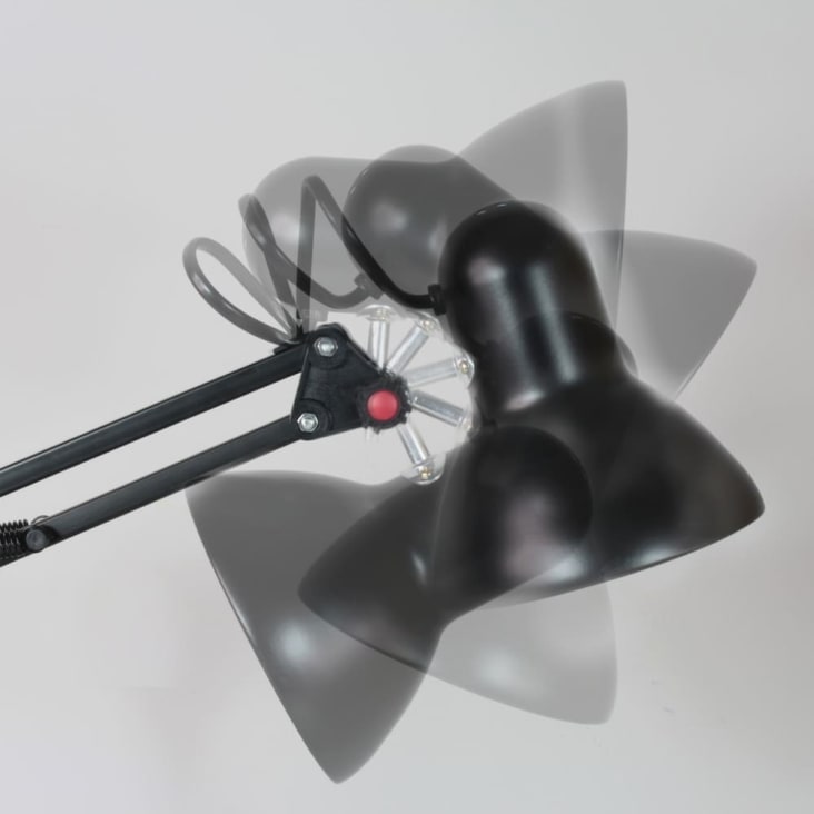 Lampe de bureau articulée rétro en métal noir-AVATI cropped-5