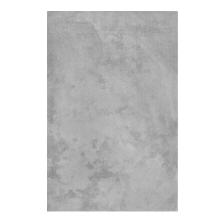 Tapis doux polyester microfibre gris souris 120x170 VANESSA