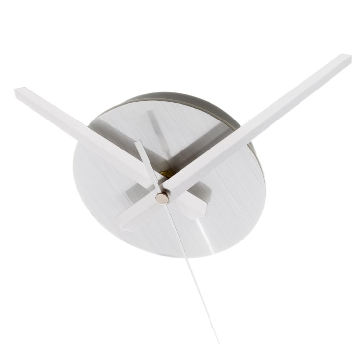 Reloj de pared adhesivo de PVP y sintético plateado