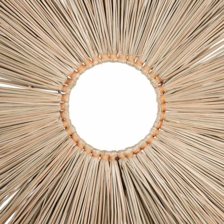 Figura de sol con peana de fibras naturales beige cropped-5