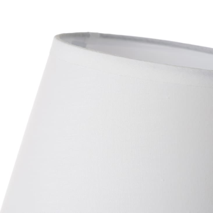Lámpara de mesa con tulipa rústica de cerámica gris