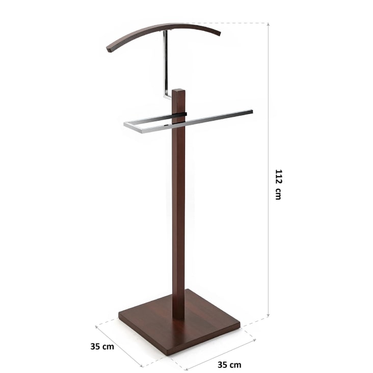 Servomuto Moderno In Alluminio Satinato Amarillo - Appendiabiti Con Barra Pantaloni, 100x48x20 Cm - Foto 7