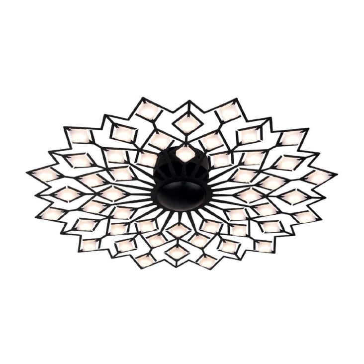 Plafoniera LED A Soffitto Eiinee A Forma Di Fiore 85cm – Lampadario Dimmerabile Con Telecomando 3000K-6000K, Bianco E Dorato - 4
