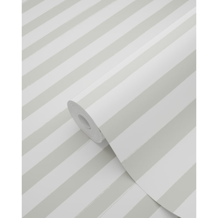 Papel pintado rayas pintadas cerval y blanco 0.53x10.05m REGATTA CREW -  SURF EDITION