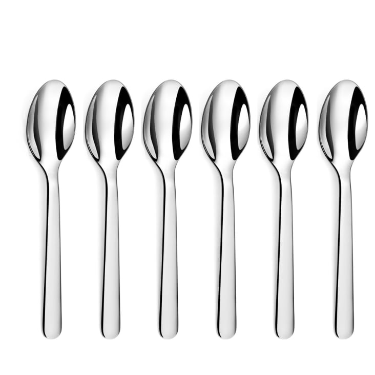 Cuillères à Café Couzon Elixir – Lot De 6 En Inox 18/10, Finition Miroir, Design Végétal épuré.