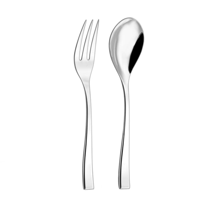 Coppia Insalata Linea Feeling Guzzini , Acciaio Inox 18.10 Lunghezza 234 Mm Manici In Acrilico Inox Lucido Guzzini 23006011 - Foto 5