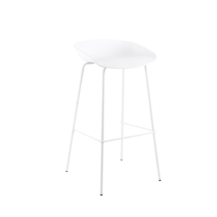 ASTIMESA Küchenhocker Mit 60 Cm Sitzhöhe – Weißer Kunstledersitz & Metallgestell
