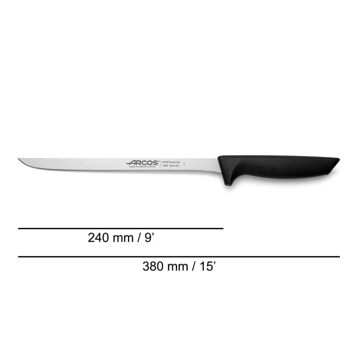 Cuchillo Santoku Serie Niza 180 mm Negro