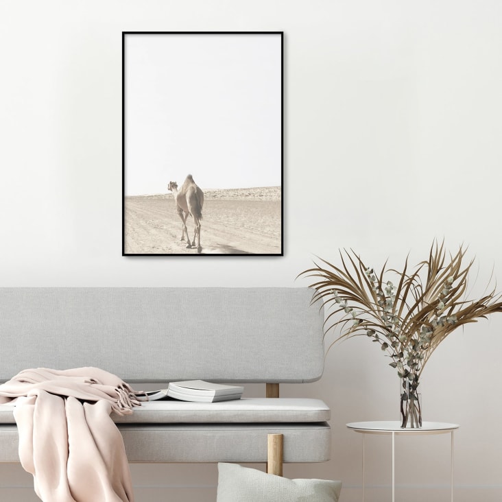 Cadre photo avec affiche - Bois - Écureuil - Fleurs - 120x80 cm - Cadre  pour affiche