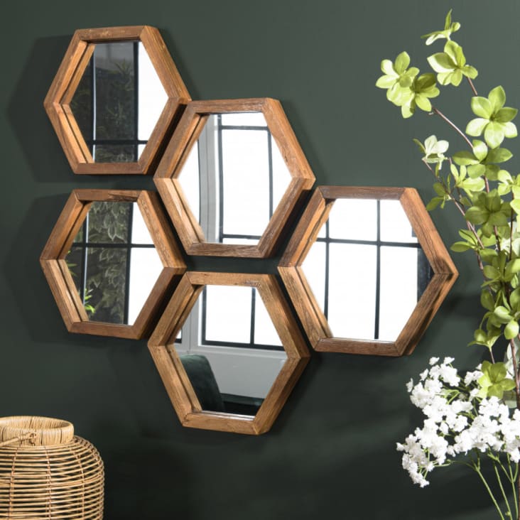 Espejo Square de teca reciclada maciza - Pilma - Muebles de diseño y  decoración de interiores
