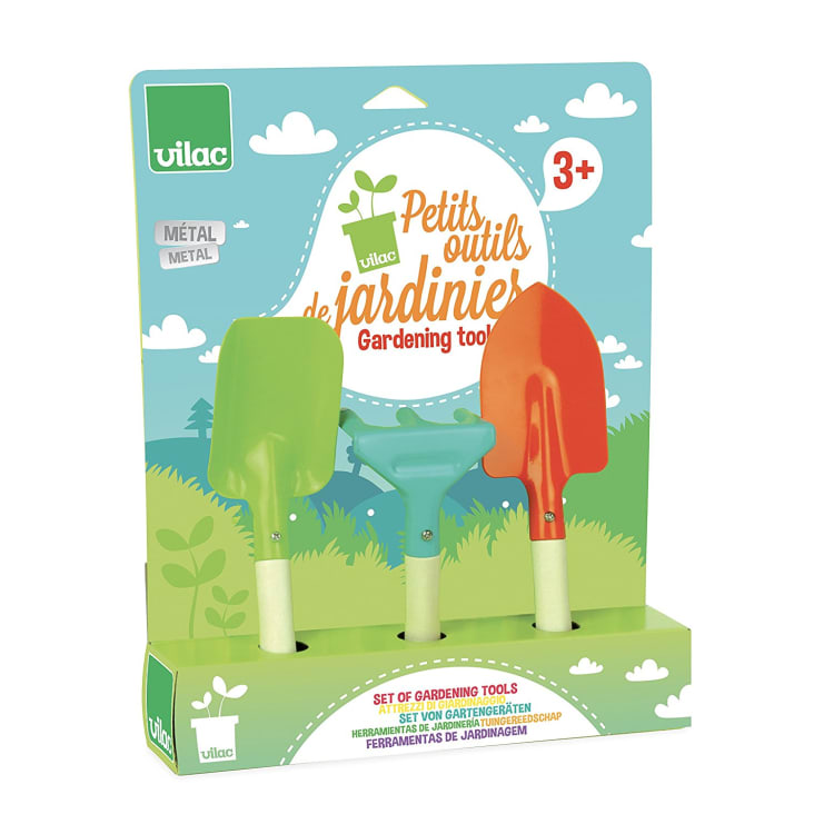 Set De Herramientas De Jardinería Para Niños – Pala, Trasplantador Y Rastrillo De Madera Y Metal, A Partir De 3 Años