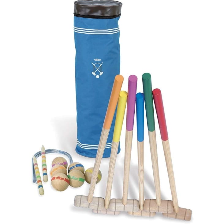 Jeu De Croquet 6 Massues – Design Suédois Avec Chariot Métal (neuf)