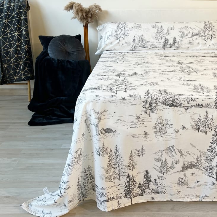 Juego de sábanas de algodón ciervos cama 150