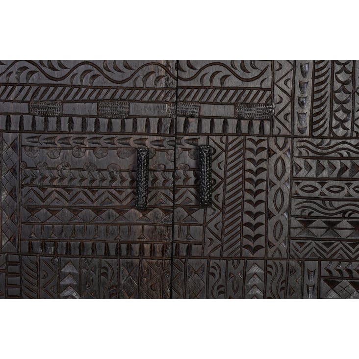 Vitrina madera de mango y patas metal en nogal oscuro-Jeroglifico cropped-5