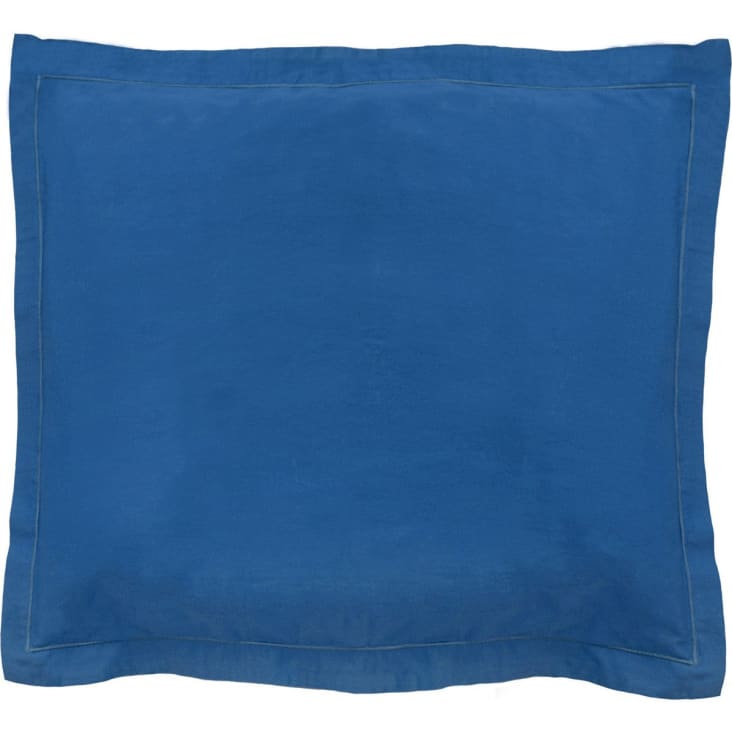 Taie d'oreiller (x1) satin de coton  65x65 bleu indigo-Julia