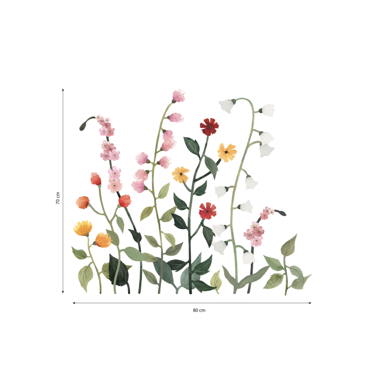 Sticker fleurs sauvages en vinyle mat 64 x 55 cm-QUEYRAN cropped-6