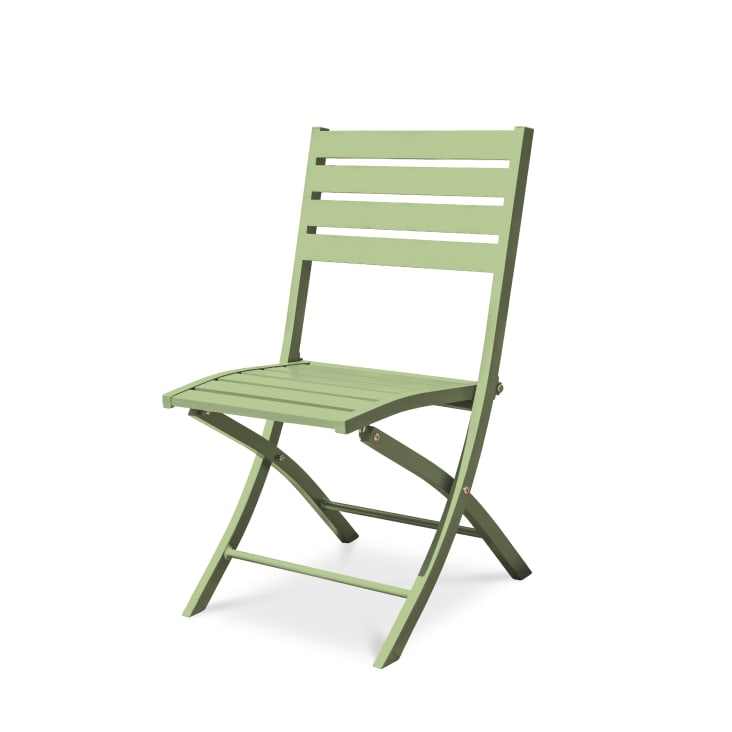 Chaise de jardin pliante en aluminium vert lagune-Marius