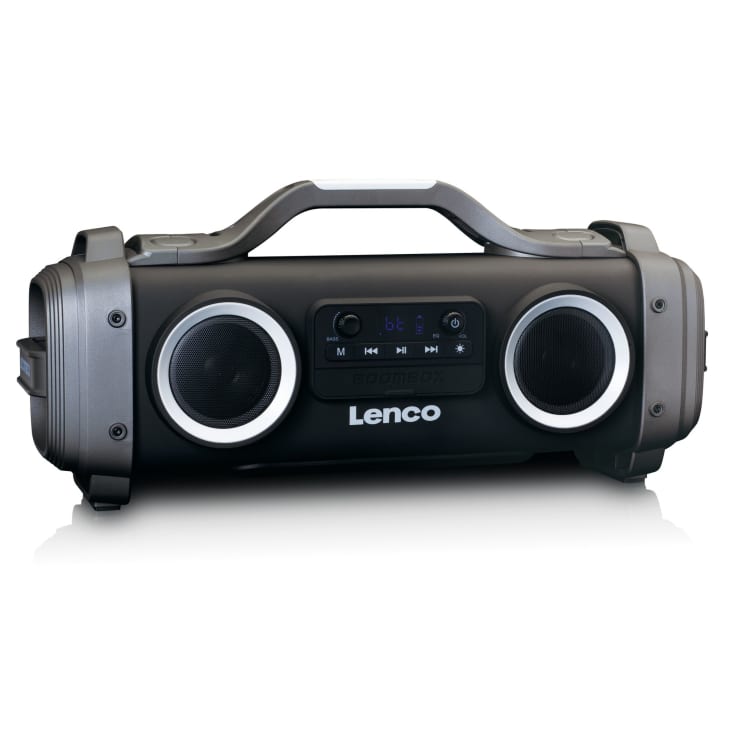 Lenco SPR-070BK - Enceinte Bluetooth® étanche avec radio FM, lecteur USB/SD  et effets lumineux - Noir