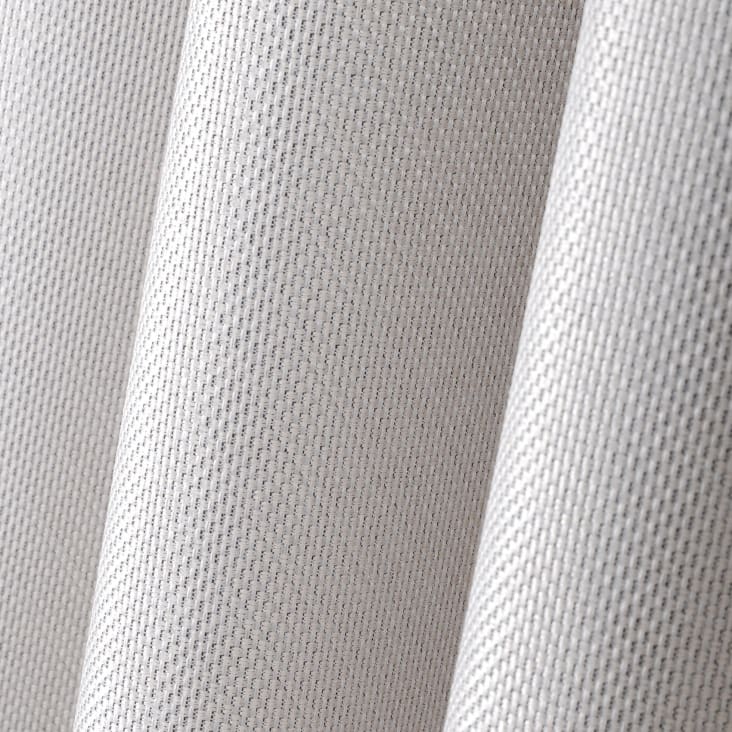 Rideau occultant uni tramé polyester ecru 140x260 cm cropped-2