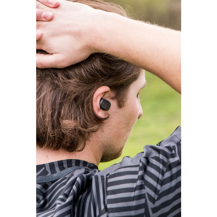 Ecouteurs bluetooth étanches avec connexion à l'oreille noir