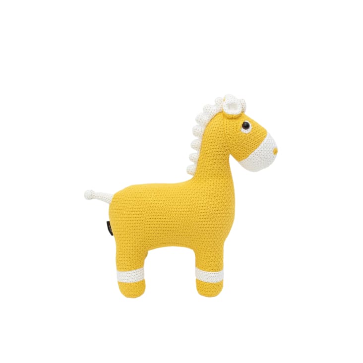 Peluche mini cheval 100% coton jaune-AMIGURUMIS MINI cropped-3