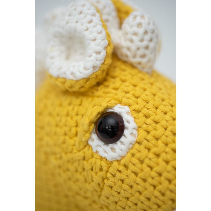 Mini cavallo in peluche 100% cotone giallo 38X18X42 cm AMIGURUMIS MINI