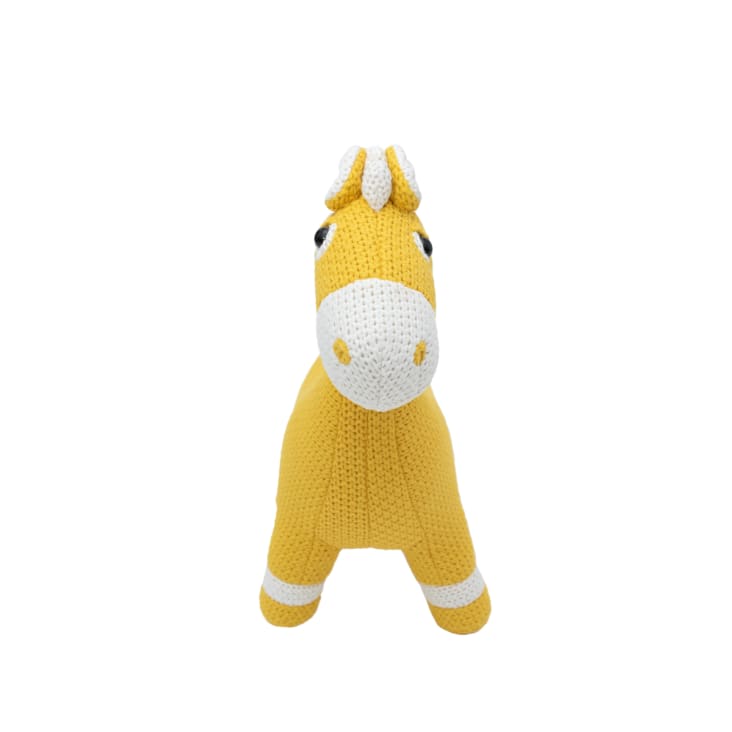 Peluche mini cheval 100% coton jaune-AMIGURUMIS MINI cropped-5
