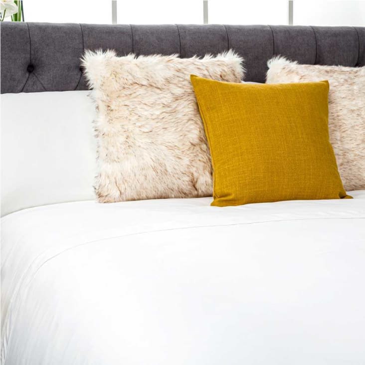 Funda de almohada de algodón satén Ritzi color Blanco