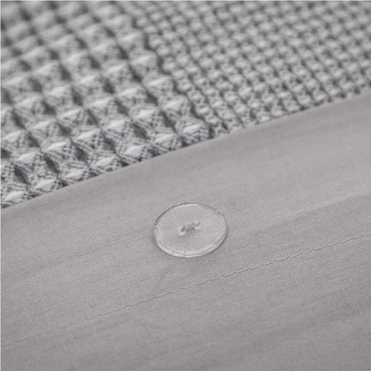 Funda nórdica 100% algodón gris 135(220x240 cm) ATLANTA, Maisons du Monde
