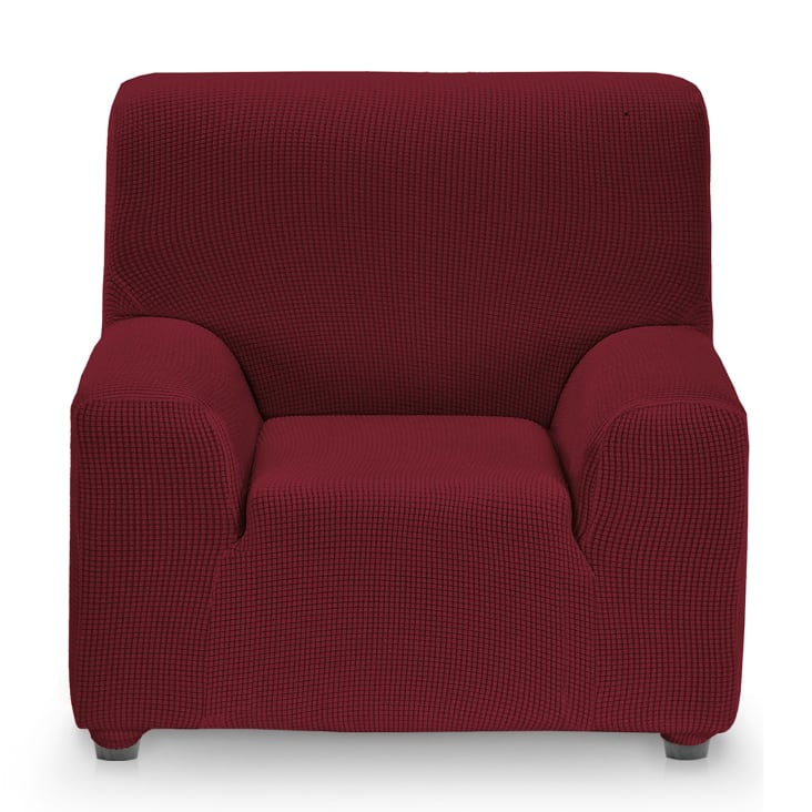 Funda de sillón bielástica   rojo 70 - 110 cm-MONACO