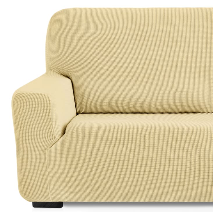 Funda de sillón bielástica   beige 70 - 110 cm-MONACO cropped-4