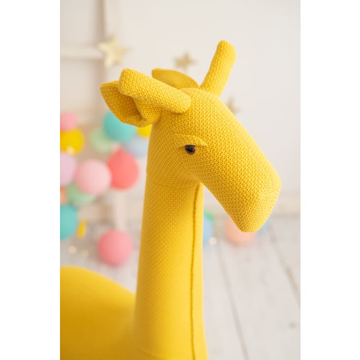 Giraffa in peluche maxi in 100% cotone giallo 90X33X128 cm AMIGURUMIS MAXI