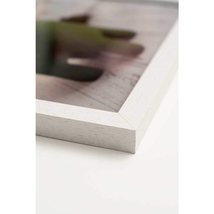 Impression de cerf encadrée en bois blanc 43X33 cm-DECOWALL cropped-5