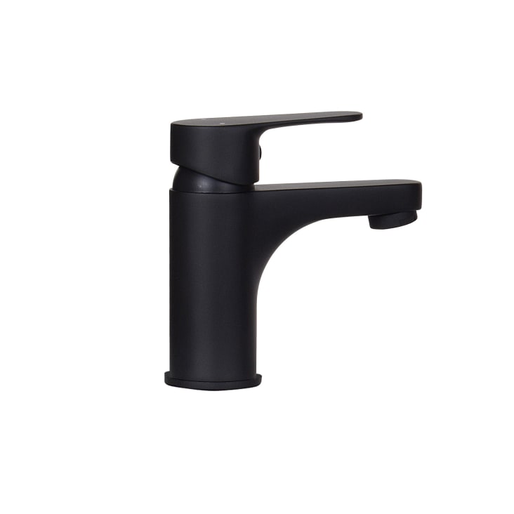 Meuble lave-mains  noir carbone + miroir tablette noire + robinet noir-Ava cropped-8