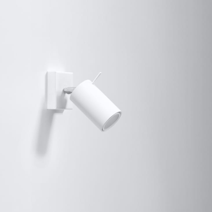 Lámpara de pared blanco acero  alt. 8 cm-Ring cropped-2