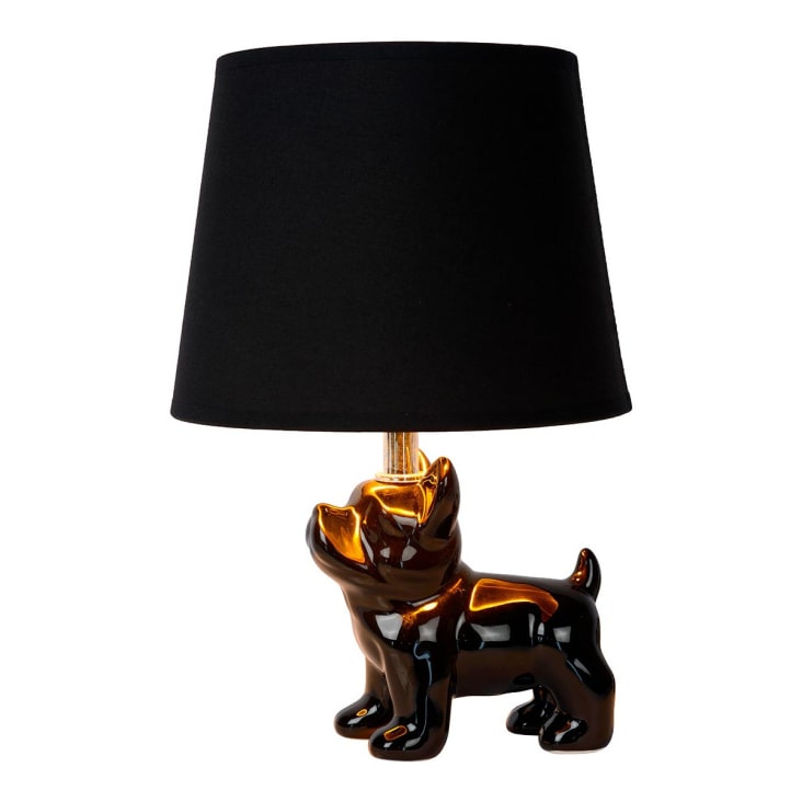 Lampe De Table  en porcelaine noir 31,5 cm cropped-3